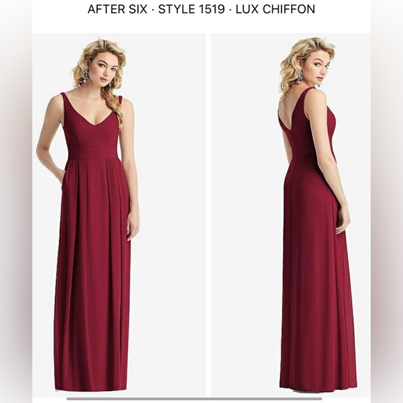 NEW - DESSY GROUP - 1519 DRESS - BURGUNDY - Picture 1 of 4